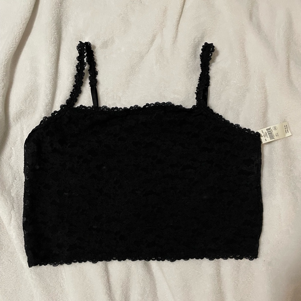 Black Lace Crop Top